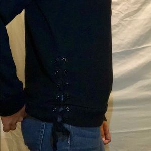 F21 side lace up sweatshirt